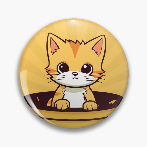 Item preview, Purrfect Hideaway: Ginger Cat in a Yellow Trashcan Fun designed and sold by WILDEVIOLET.