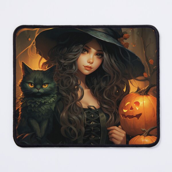 Item preview, Mystical witch with a cat designed and sold by PixSellerShop.