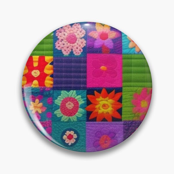 Item preview, Colorful floral Patchwork quilt  designed and sold by Roxburylane.