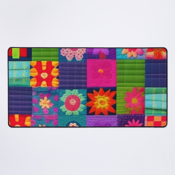 Item preview, Colorful floral Patchwork quilt designed and sold by Roxburylane.