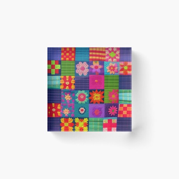 Item preview, Colorful floral Patchwork quilt  designed and sold by Roxburylane.