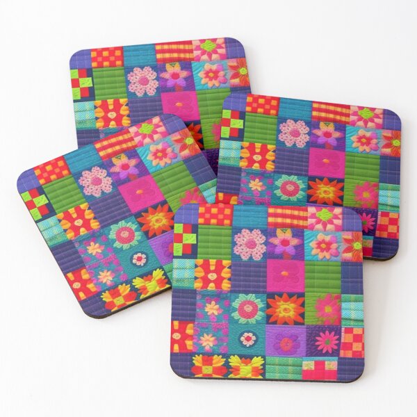 Item preview, Colorful floral Patchwork quilt  designed and sold by Roxburylane.