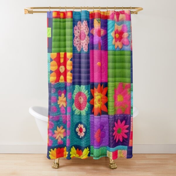 Item preview, Colorful floral Patchwork quilt  designed and sold by Roxburylane.