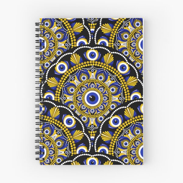 Item preview, Navy and Gold Eyes on the Prize Dot Mandala Scale Pattern designed and sold by Triplicate Limited.