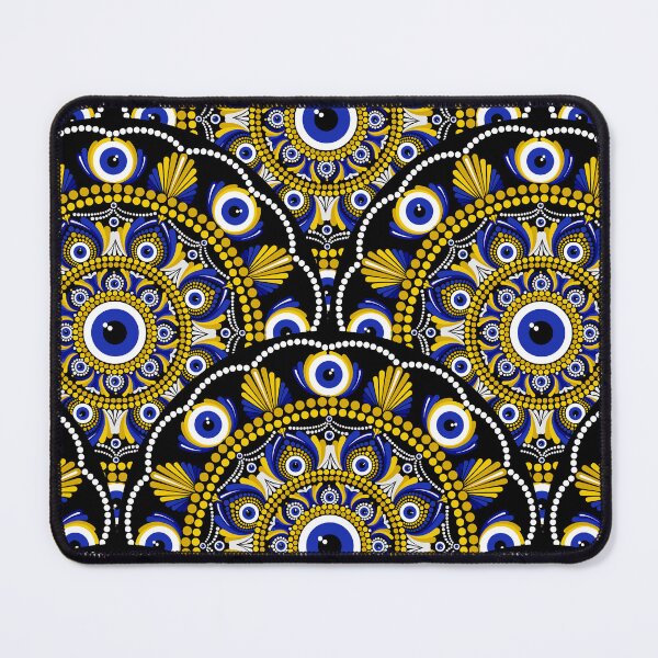 Item preview, Navy and Gold Eyes on the Prize Dot Mandala Scale Pattern designed and sold by Triplicate Limited.
