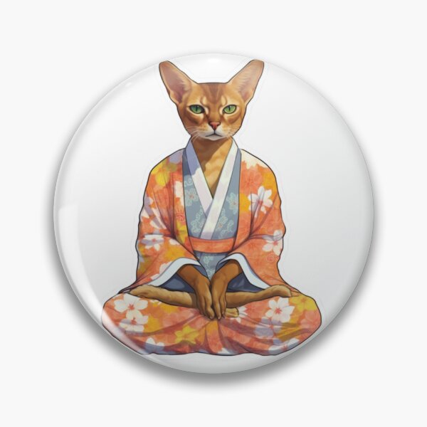 Item preview, Cat Buddha, Meditation Sticker For Home, Digital Art, For Yoga Studio designed and sold by MartynGrey.