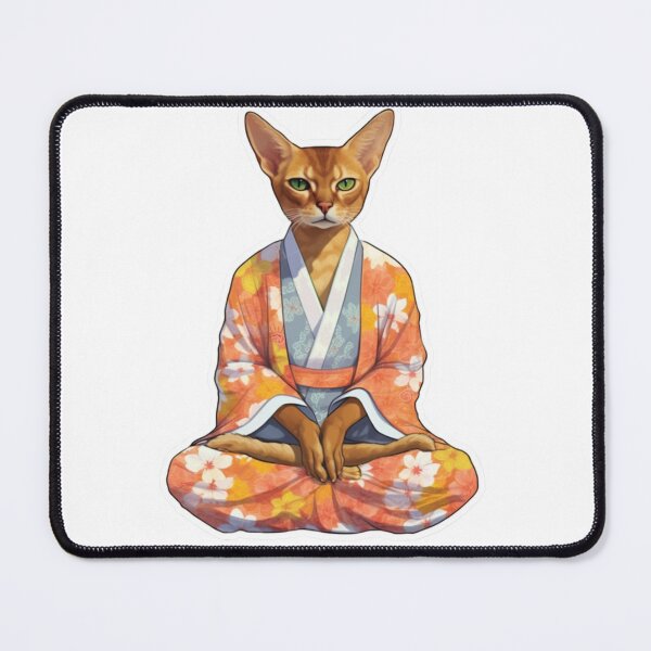 Item preview, Cat Buddha, Meditation Sticker For Home, Digital Art, For Yoga Studio designed and sold by MartynGrey.
