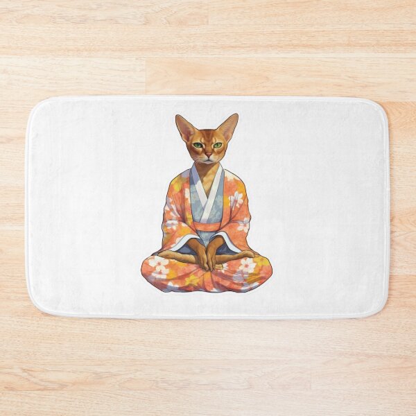 Item preview, Cat Buddha, Meditation Sticker For Home, Digital Art, For Yoga Studio designed and sold by MartynGrey.