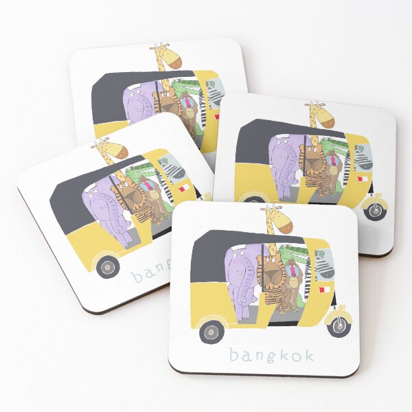 Item preview, Bangkok, Jungle Animals In A Tuk Tuk By Carla Daly designed and sold by Carla Daly.