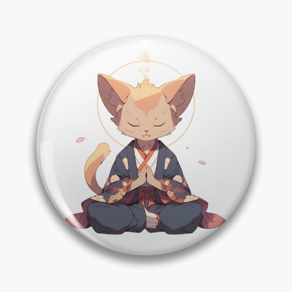 Item preview, Cat Buddha, Digital Art, For Yoga Studio , Buddhist symbol, home decoration designed and sold by MartynGrey.