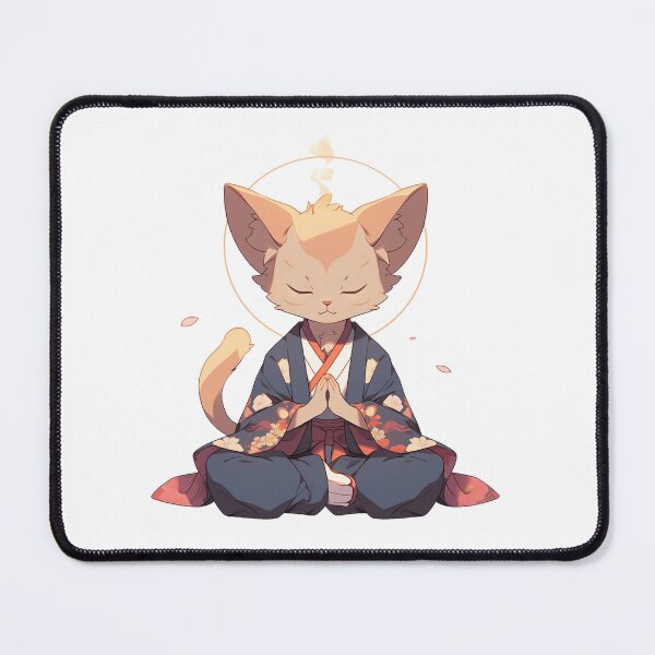 Item preview, Cat Buddha, Digital Art, For Yoga Studio , Buddhist symbol, home decoration designed and sold by MartynGrey.