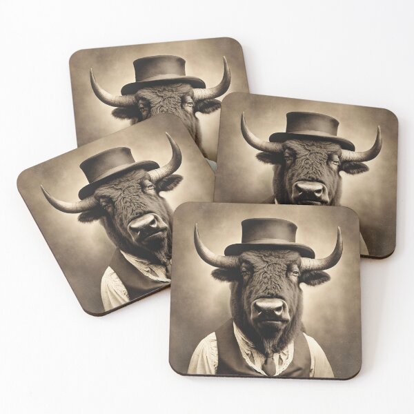 Item preview, Victorian Bison Portrait Artistic Gift Fashion Bison Style  designed and sold by popanato.
