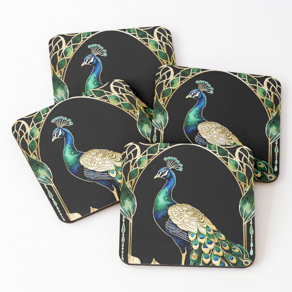 Item preview, Peacock Art Nouveau designed and sold by ImagineDesignz.
