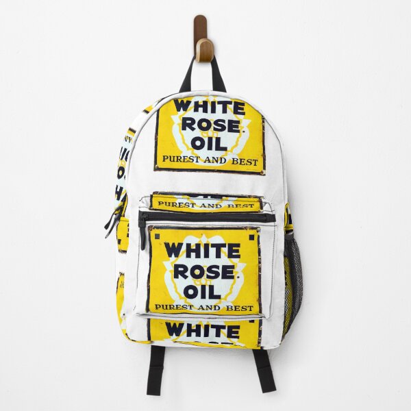 Item preview, White Rose Oil. Vintage restored enamel sign. designed and sold by JonDelorme.