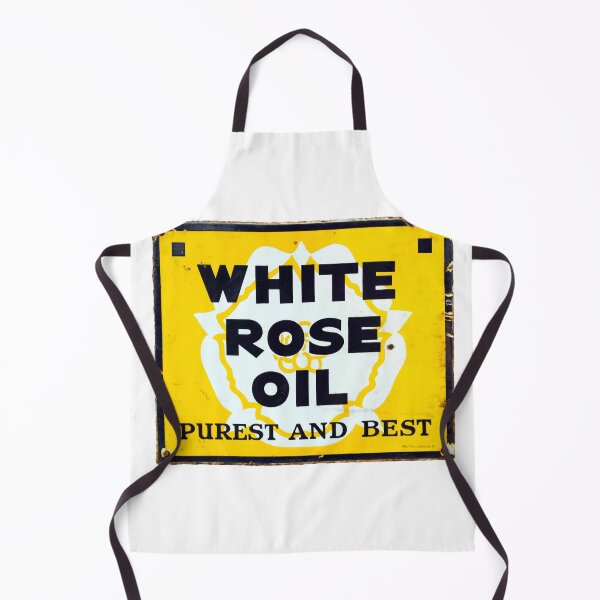 Item preview, White Rose Oil. Vintage restored enamel sign. designed and sold by JonDelorme.