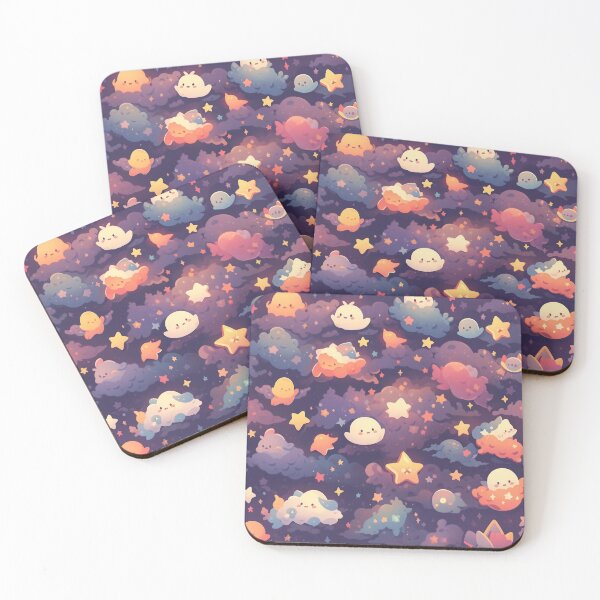 Item preview, Nocturne Sky: Cartoon Stars & Vortex Clouds designed and sold by YYWDesigns.