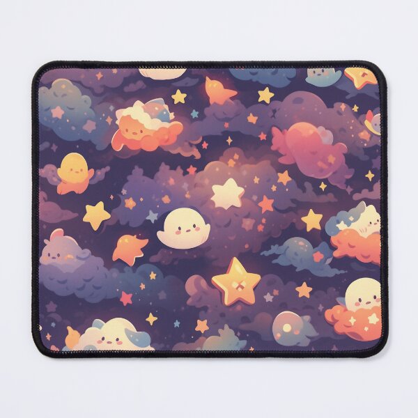 Item preview, Nocturne Sky: Cartoon Stars & Vortex Clouds designed and sold by YYWDesigns.