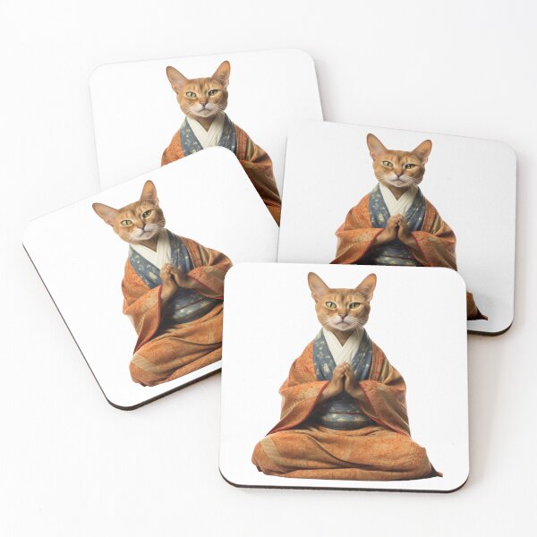 Item preview, Cat buddha Modern art 3D statue designed and sold by MartynGrey.
