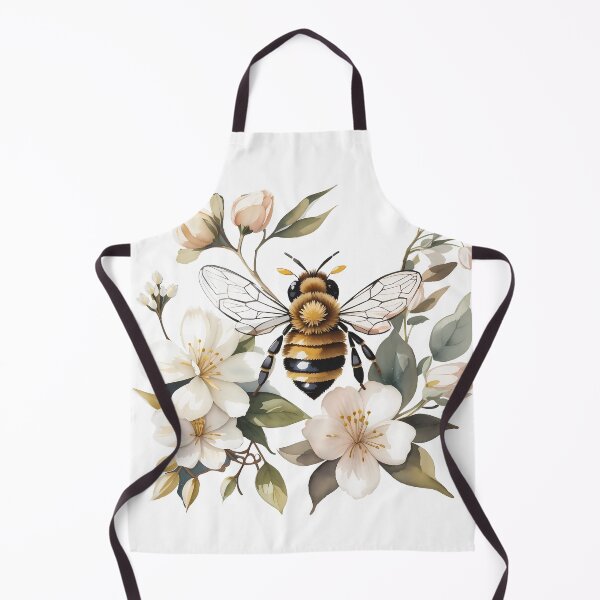 Item preview, watercolor bee honeycomb honey flowers designed and sold by wplamkung.