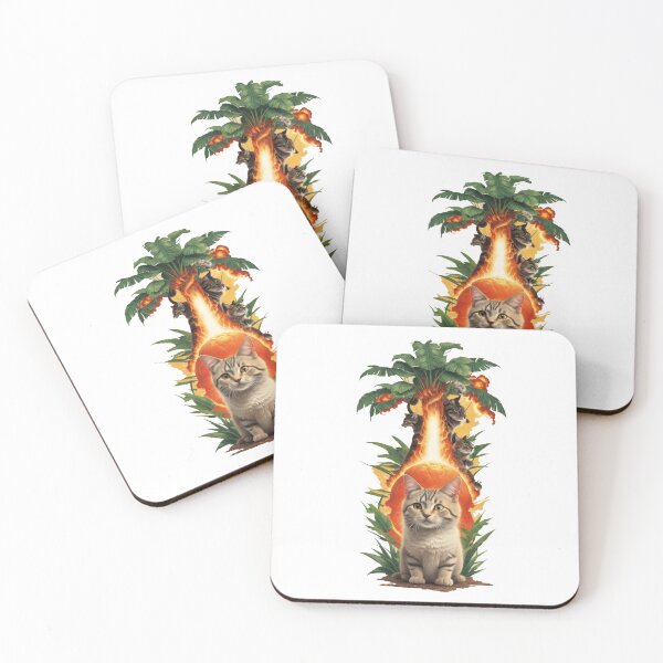 Item preview,  cat over nuclear explosion designed and sold by Karaz's Animal Kingdom.