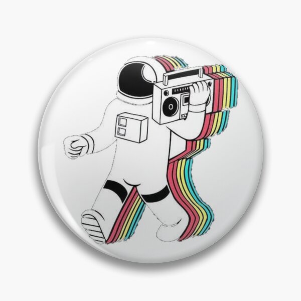 Item preview, Astronaut listening to music tshirt  designed and sold by Chic Vógue.