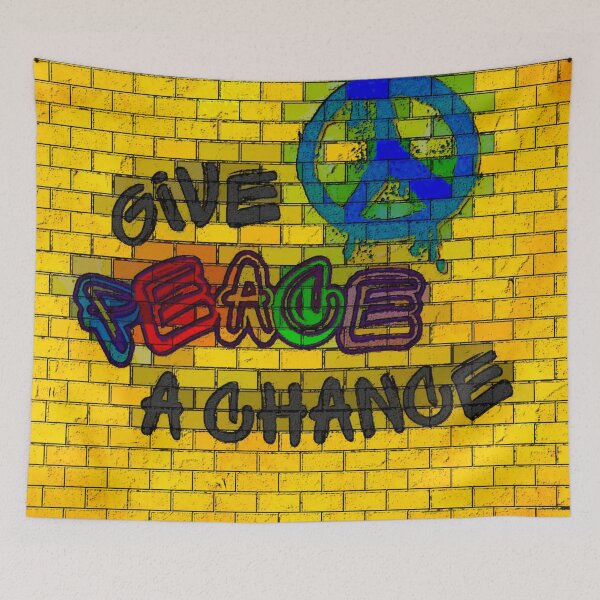 Item preview, Graffiti Wall Give Peace a Chance  designed and sold by gleefulme.