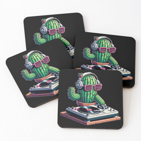 Item preview, Spiky Tunes DJ Cactus - Cyberpunk Pixel  designed and sold by PixelPunkster.