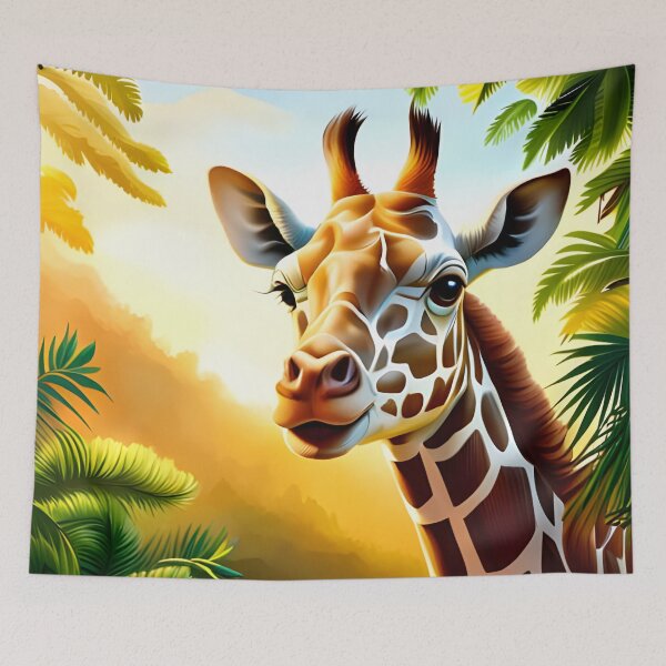 Aperçu de l'œuvre Girafe, dessin animé, Ai Generated Art créée et vendue par ACC .