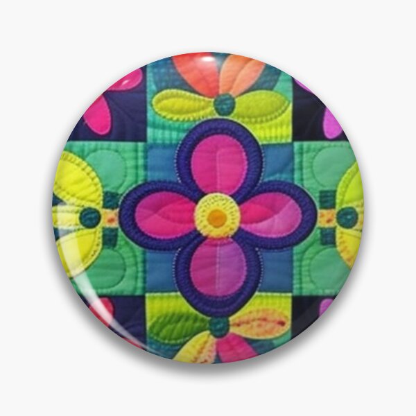Item preview, Patchwork flowers quilt design  designed and sold by Roxburylane.