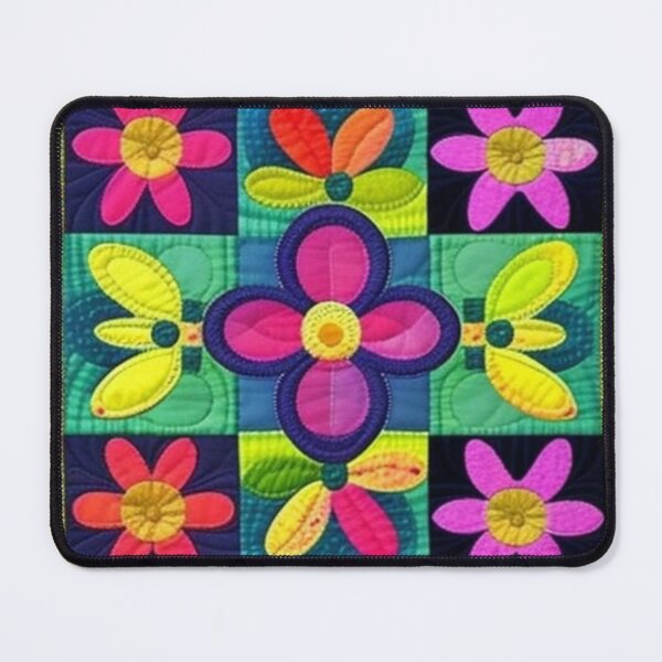 Item preview, Patchwork flowers quilt design designed and sold by Roxburylane.