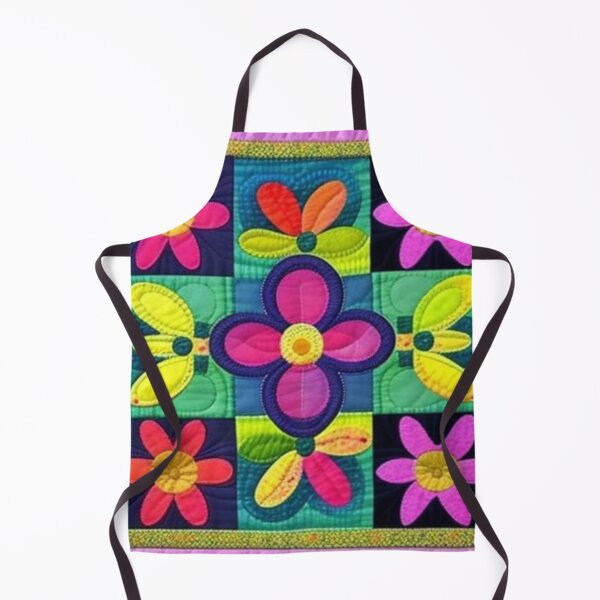 Item preview, Patchwork flowers quilt design designed and sold by Roxburylane.