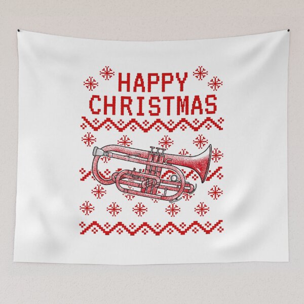 Item preview, Cornet Ugly Christmas Cornetist Brass Teacher Musician designed and sold by doodlerob.