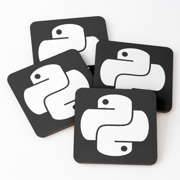 Artikelvorschau, Python-Logo (weiß auf schwarz) entworfen und verkauft von philipdangpro.