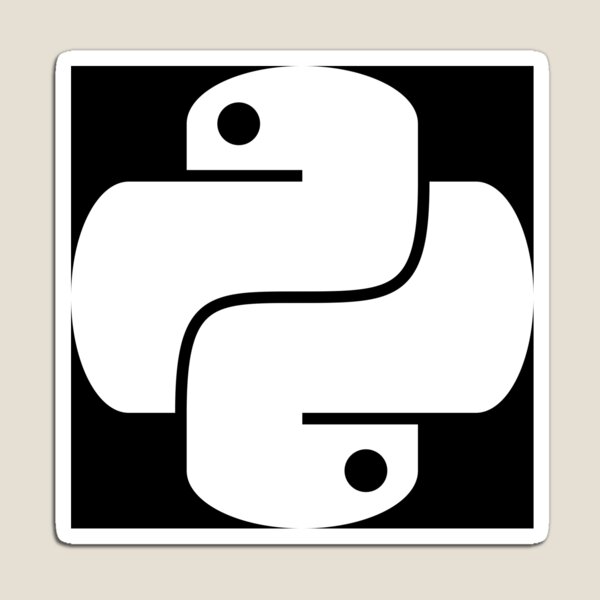Artikelvorschau, Python-Logo (weiß auf schwarz) entworfen und verkauft von philipdangpro.