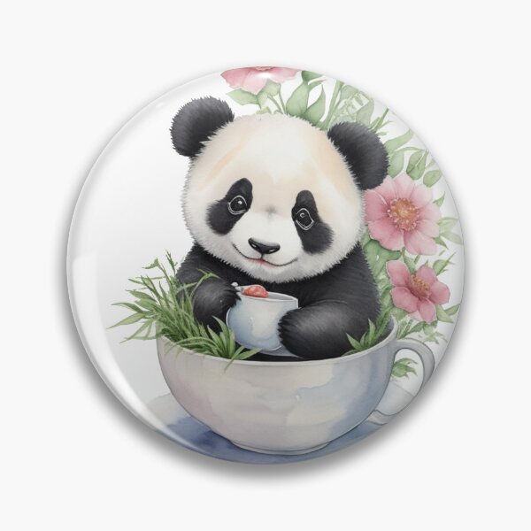 Item preview,  cute panda in a cup designed and sold by Karaz's Animal Kingdom.