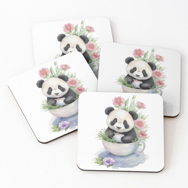 Item preview,  cute panda in a cup designed and sold by Karaz's Animal Kingdom.
