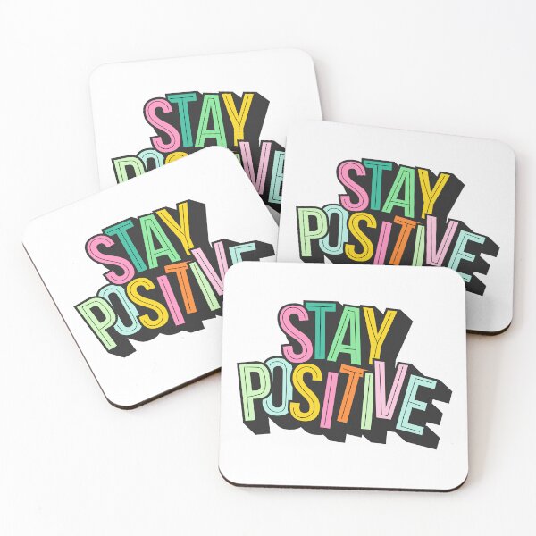 Item preview, stay positive, typographic design, vintage style designed and sold by Anastasiia Lang.