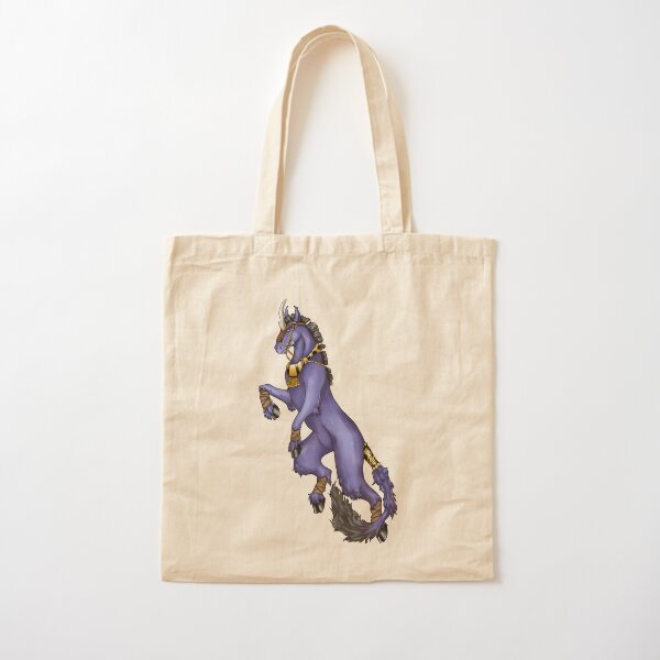 Dark Unicorn with Gold Accessories Cotton Tote Bag