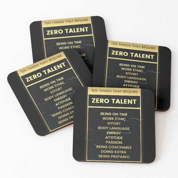Item preview, Zero Talent Motivational Inspirational Quotes Decor Rules designed and sold by CanvasInspire.