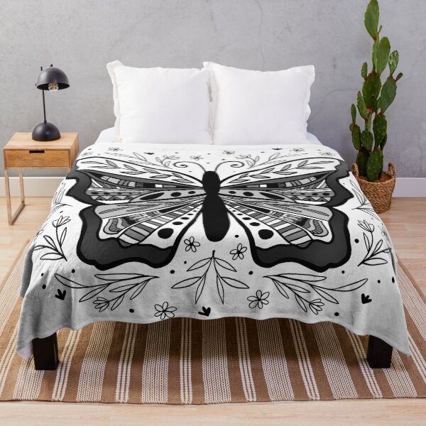 Item preview, Boho Butterfly Black And White designed and sold by PepperLime.