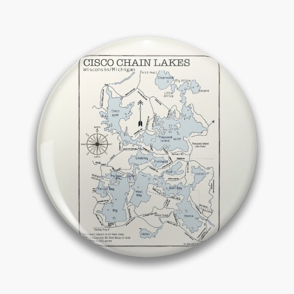 Item preview, Cisco Chain Lakes Wisconsin and Michigan States designed and sold by Jean Plout.