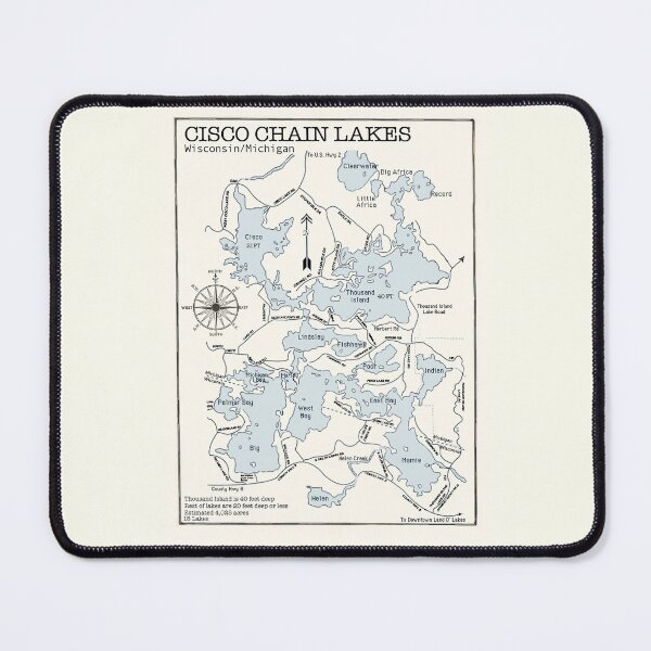 Item preview, Cisco Chain Lakes Wisconsin and Michigan States designed and sold by Jean Plout.