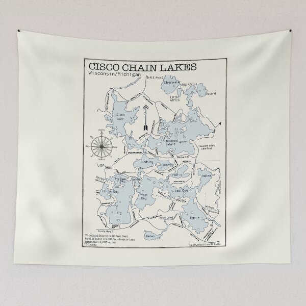 Item preview, Cisco Chain Lakes Wisconsin and Michigan States designed and sold by Jean Plout.