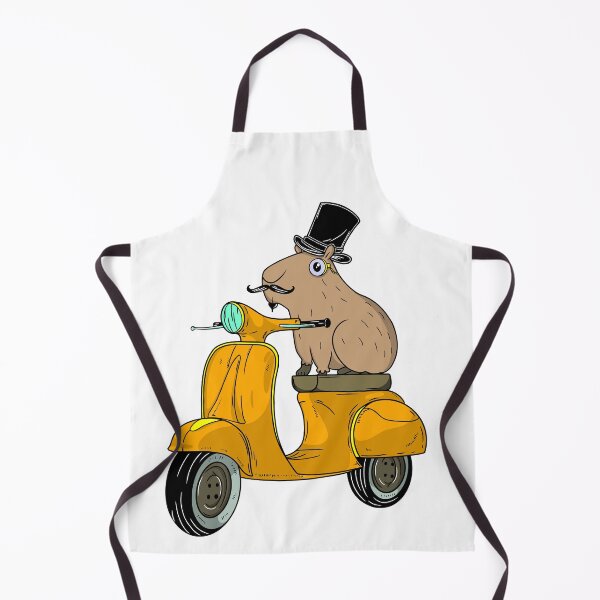 Item preview, vintage capybara on his scooter designed and sold by Dipaula-arte.