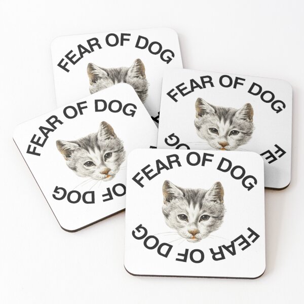 Item preview, Funny Cat Afraid Of Dog designed and sold by ProTeeShopping.