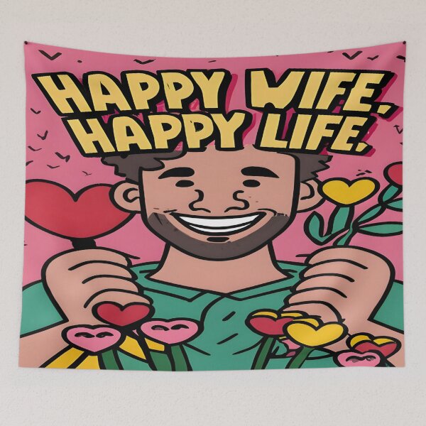 Item preview, Reflection of Happy Wife to happy smiling husband designed and sold by AgarutanPrint.