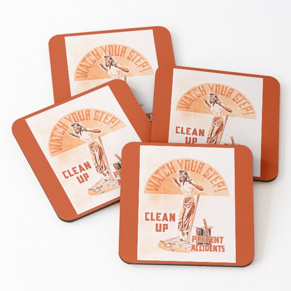 Item preview, Watch Your Step! Clean Up, Prevent Accidents designed and sold by RocketshipRetro.