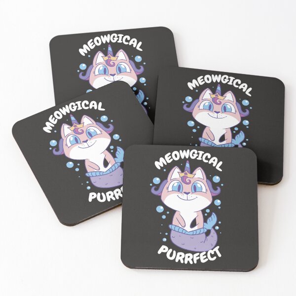Item preview, Meowgical Purrfect Cat Lover Pet Owner kawaii Mermaid Art designed and sold by MrEddie10.