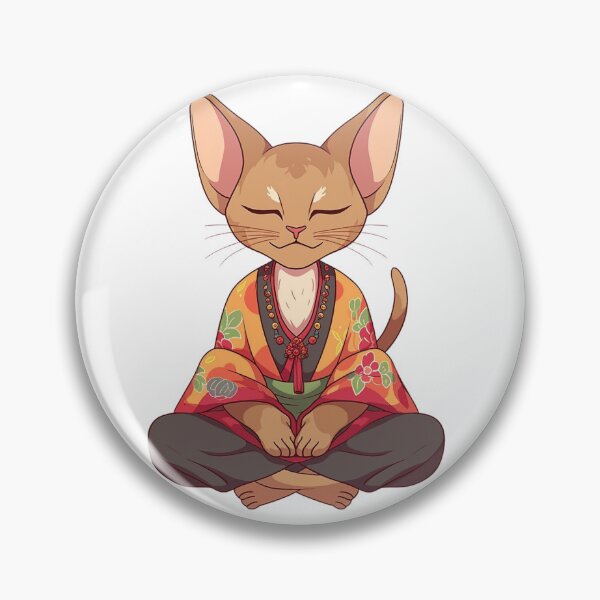 Item preview, Cat Buddha, Digital Art, For Yoga Studio , Buddhist symbol, home decoration designed and sold by MartynGrey.