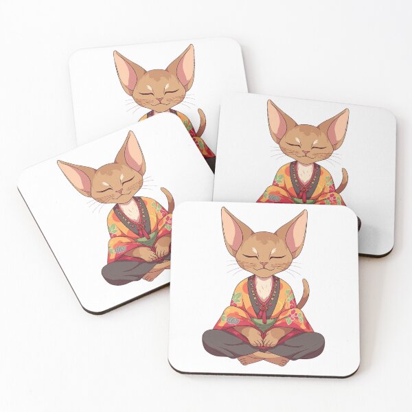 Item preview, Cat Buddha, Digital Art, For Yoga Studio , Buddhist symbol, home decoration designed and sold by MartynGrey.